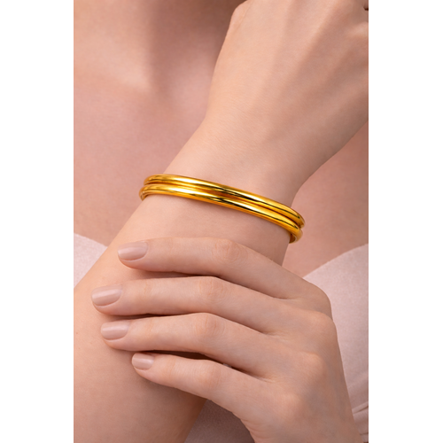 NXGOLD Plain Bangles Set For Women