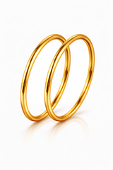 NXGOLD Plain Bangles Set For Women