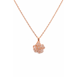 NXGOLD Elegant 360° Spin Flower Rose Gold Pendant Necklace