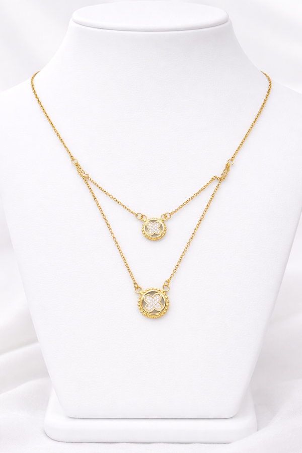 Double Layer Gold Necklace for Women