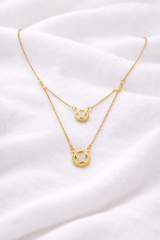 Double Layer Gold Necklace for Women