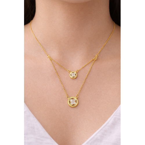 Double Layer Gold Necklace for Women