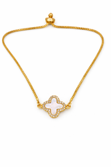 NXGOLD Plated Clover Bracelet for Women