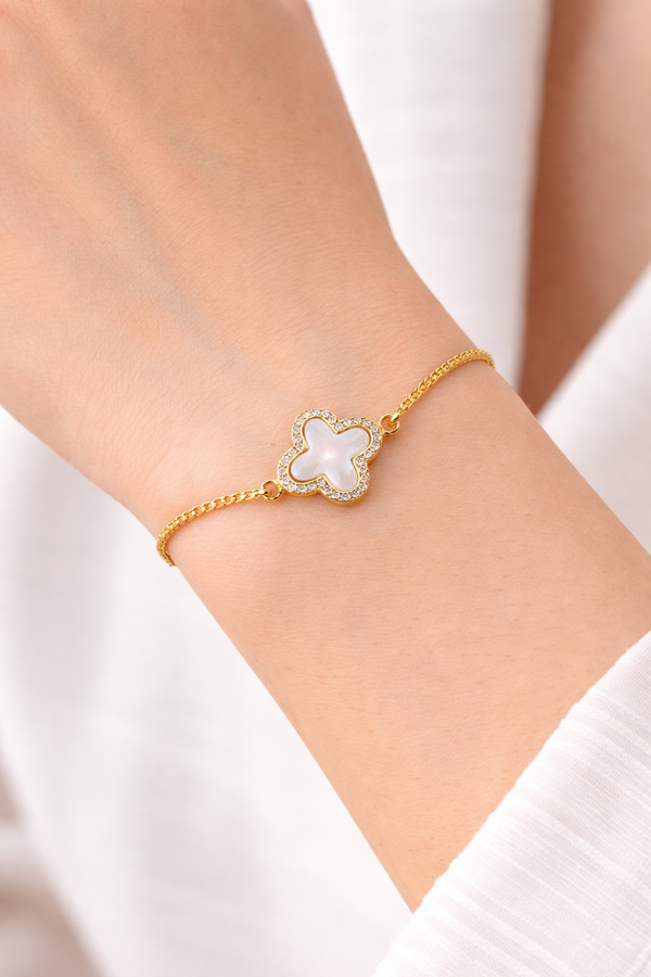 NXGOLD Plated Clover Bracelet for Women