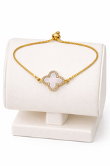 NXGOLD Plated Clover Bracelet for Women