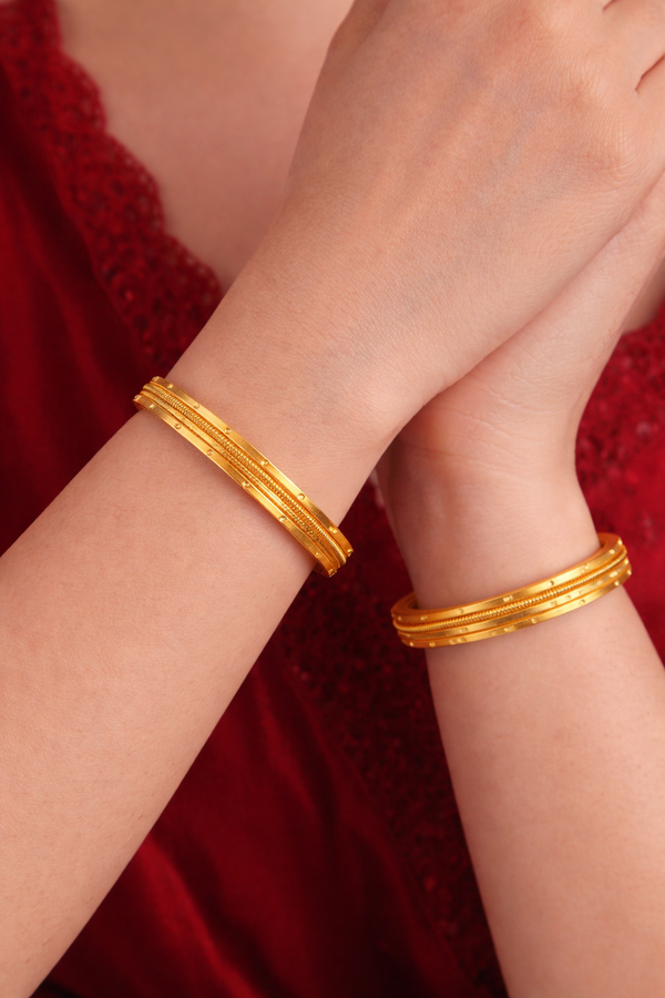 NXGOLD Gold Plated Designer Bangles for Women