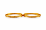 NXGOLD Leaf Design Bangles for Women Set of 4