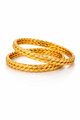 NXGOLD Leaf Design Bangles for Women Set of 4