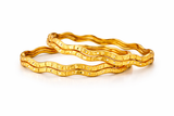NXGOLD Wave Design Bangles for Women Set of 4