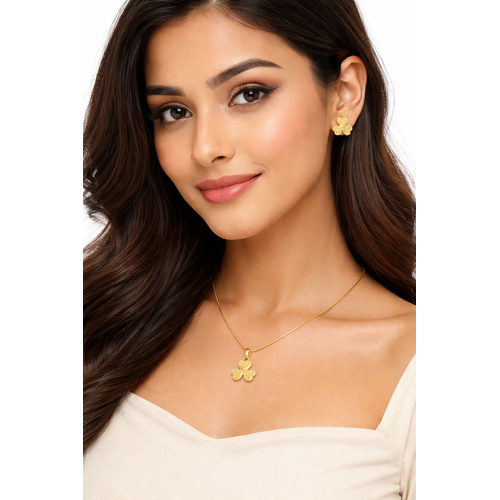 NXGOLD Clover Pendant Necklace Set for Women