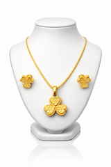 NXGOLD Clover Pendant Necklace Set for Women