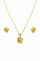 NXGOLD Flower Pendant Necklace Set for Women