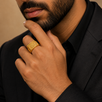 Royal Bloom Heritage Gold Statement Ring for Men