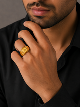 Royal Dynasty Square Gold Ring for Men