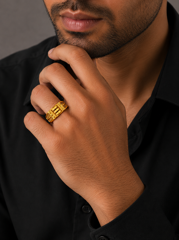 Royal Dynasty Armour Gold Ring for Men