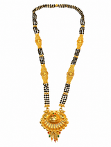 Elegant Heritage Bridal Mangalsutra Necklace with Classic Crescent Design
