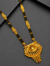 Elegant Heritage Bridal Mangalsutra Necklace with Classic Crescent Design