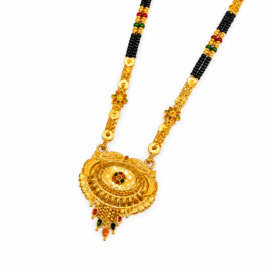 Traditional Black Bead Mangalsutra for Women