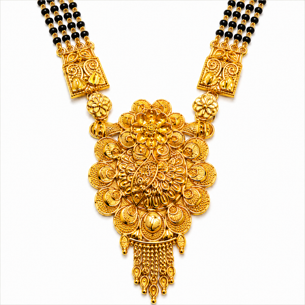Traditional Multi-Layer Black Bead Mangalsutra for Women