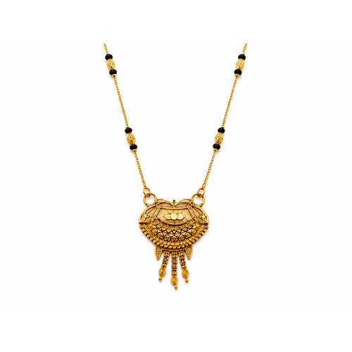 Traditional Mangalsutra Necklace with Black Bead Chain