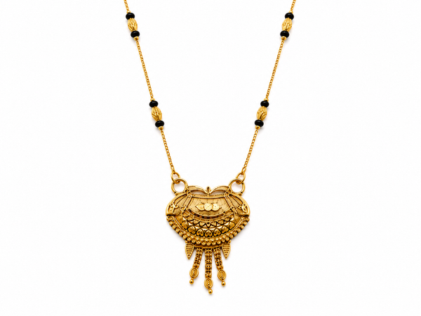 Traditional Mangalsutra Necklace with Black Bead Chain