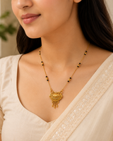 Traditional Mangalsutra Necklace with Black Bead Chain