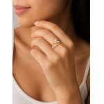 NXGOLD Bloom Spark CZ Open Ring for Women