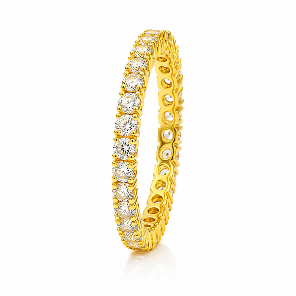 NXGOLD Full Eternity Cubic Zirconia Band Ring for Women