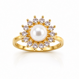NXGOLD Pearl Flower Ring For Women