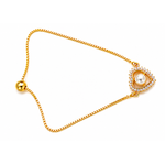 NXGOLD Heart Pearl Bracelet