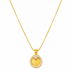 NXGOLD Circle Stone Pendant Necklace For Women