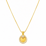 NXGOLD Circle Stone Pendant Necklace For Women