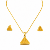 NXGOLD Triangle Pendant Necklace Set for Women