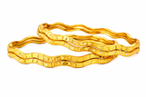 NXGOLD Wave Design Bangles for Women Set of 4