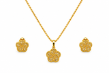 NXGOLD Floral Pendant Necklace Set