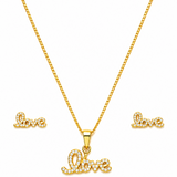 NXGOLD Love Pendant Necklace Set for Women