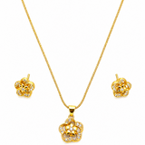 NXGOLD Flower Pendant Necklace Set for Women