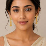 Crystal Stud Drop Earrings