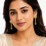 Floral Design Tassel Earrings for Women