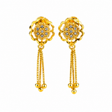 Floral Design Tassel Earrings for Women