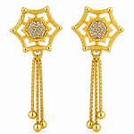 NXGOLD Star Charm Tassel Crystal Earrings