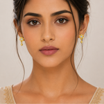 NXGOLD Twinkle Bloom Crystal Drop Earrings
