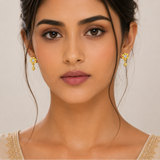 NXGOLD Twinkle Bloom Crystal Drop Earrings