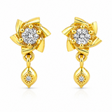 NXGOLD Twinkle Bloom Crystal Drop Earrings