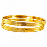 NXGOLD Designer Gold Bangles For Women Set Of 2