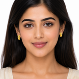 NXGOLD Twisted Crystal Gold-Toned Huggie Hoop Earrings for Women