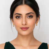 NXGOLD Crystal Line Gold-Toned Hoop Earrings for Women
