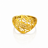 Traditional Filigree Gold Ring for Women