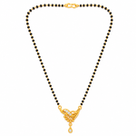 NXGOLD Classic Black Bead Mangalsutra with Designer Pendant