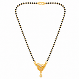 NXGOLD Classic Black Bead Mangalsutra with Designer Pendant
